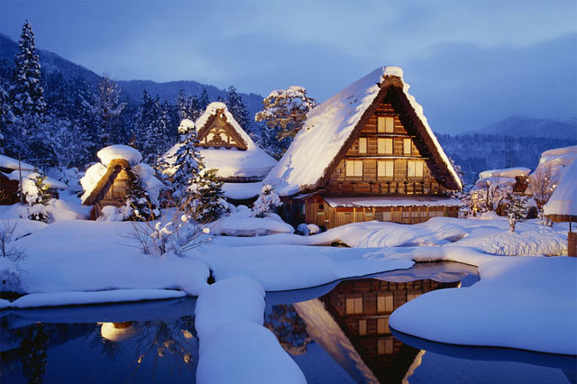 Làng cổ Shirakawa vào mùa đông